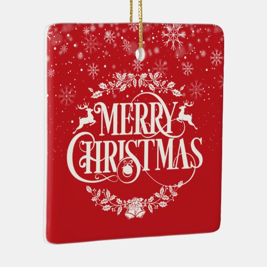 クリスマスアント、アンティ定義スクリプトホリデーズ セラミックオーナメント (右)