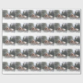 クリスマスアンドホリデーホースラッピング紙 ラッピングペーパー (フラット)