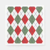 クリスマスアーガイルの色 スタンダードランチョンナプキン (正面)