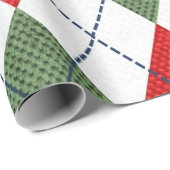 クリスマスアーガイルの色 ラッピングペーパー (ロールコーナー)