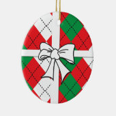 クリスマスアーガイルオーナメント セラミックオーナメント (右)