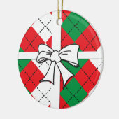 クリスマスアーガイルオーナメント セラミックオーナメント (左)