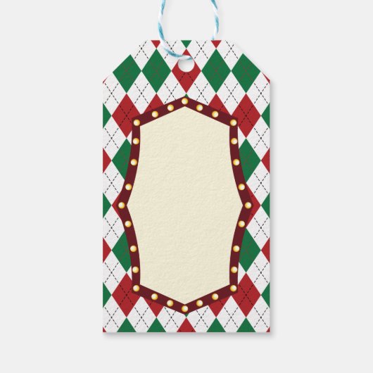 クリスマスアーガイルパターン ギフトタグ (裏面)