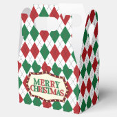 クリスマスアーガイルパターン フェイバーボックス (オープン)
