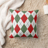 クリスマスアーガイル枕 クッション (ブランケット)