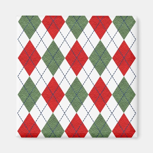 クリスマスアーガイル マグネット (正面)