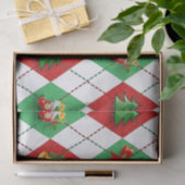 クリスマスアーガイル 薄葉紙 (ギフト)