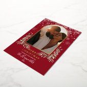 クリスマスアーチフォトフローラ緑 箔シーズンカード (回転した状態)