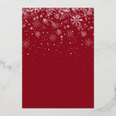 クリスマスアーチフォトフローラ緑 箔シーズンカード (裏面)