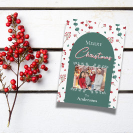 クリスマスアーチ植物観葉家族の写真 シーズンカード