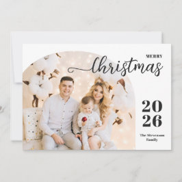 クリスマスアーチ2枚のミニマルモダンリストブルー シーズンカード