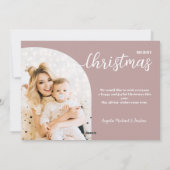 クリスマスアーチ2枚のミニマルモダンリストマウーブ シーズンカード (裏面)