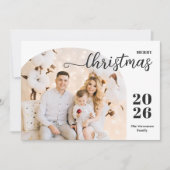 クリスマスアーチ2枚の写真ミニマルモダンリストグレー シーズンカード (正面)