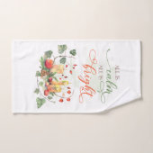 クリスマスアートすべては穏やかである全ては明るい引用文 ハンドタオル (ハンドタオル)