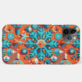 クリスマスアートの様式化されたスノーフレーク Case-Mate iPhoneケース (裏面(横))