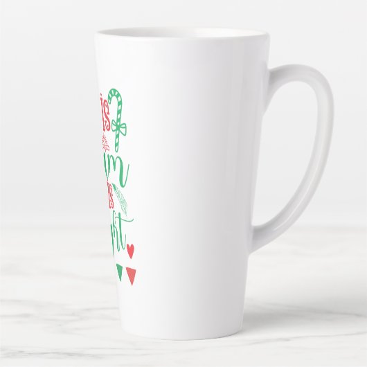 クリスマスアートは明るい カフェラテマグ (右)