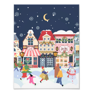 クリスマスアートウィンターシティ フォトプリント