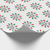 クリスマスアートクリスマスクリスマスグラフィックのようにライトアップ引用文 ラッピングペーパー (角)