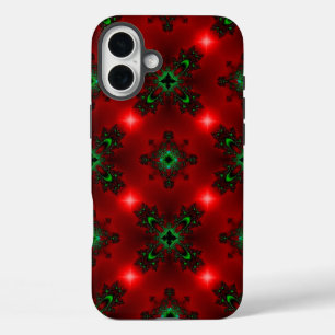 クリスマスアートデコレトロスタイル iPhone 16 PLUSケース