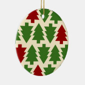 クリスマスアートパターンワンリトルクリスマスツリーTh セラミックオーナメント (右)
