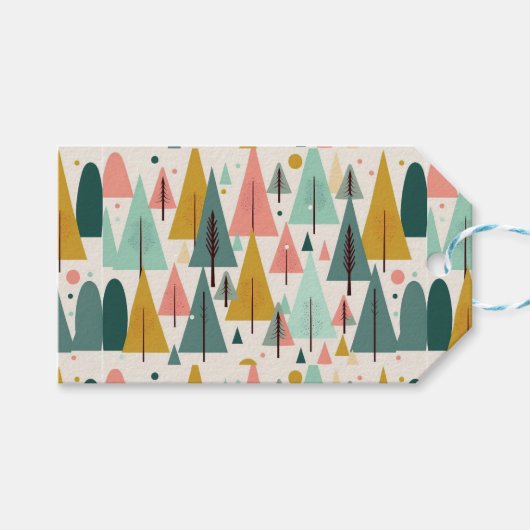 クリスマスアートプラントアートワンリトルクリスマスツリー ギフトタグ (正面(横))