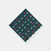 クリスマスアートプラントアートワンリトルクリスマスツリー スタンダードカクテルナプキン (角)