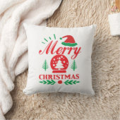 クリスマスアートメリークリスマス クッション (ブランケット)