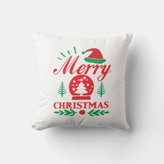 クリスマスアートメリークリスマス クッション (正面)