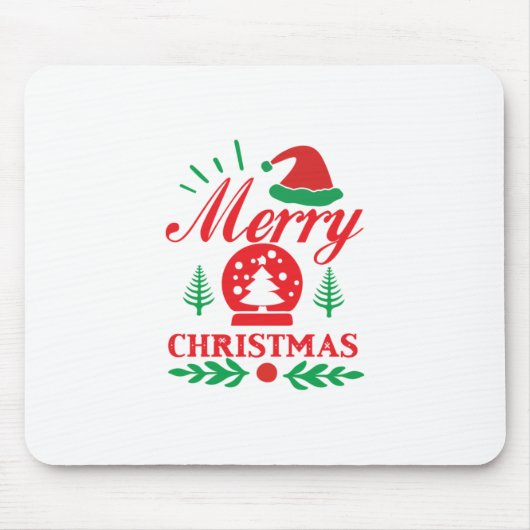 クリスマスアートメリークリスマス マウスパッド (正面)