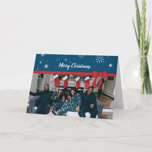 クリスマスアートユニークホリデーフォトカードパーソナル カード (正面)