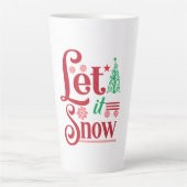 クリスマスアートレットイズスノー カフェラテマグ (正面)