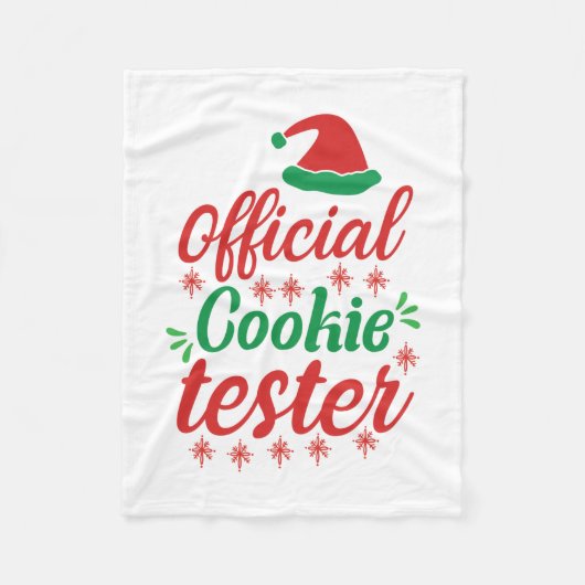 クリスマスアート公式クッキーテスター フリースブランケット (正面)