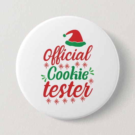 クリスマスアート公式クッキーテスター 缶バッジ (正面)