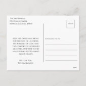 クリスマスアート雪だるまスノーナイトメッセージ シーズンポストカード (裏面)