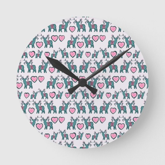 クリスマスアート ラウンド壁時計 (正面)