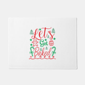 クリスマスアート・レット焼いた ドアマット