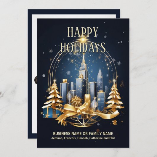 クリスマスアーバンスカイラインビジネスクリスマスロゴ シーズンカード (正面/裏面)