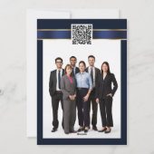 クリスマスアーバン金ゴールドツリーブルー感謝していチップ シーズンカード (裏面)