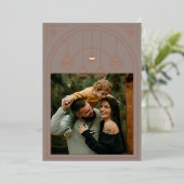 クリスマスアールデコラインアートトゥーペフォトバラ金ゴールド 箔シーズンカード (立ち正面)