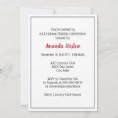 クリスマスアールデコレディーパールブラックトランプ 招待状 (裏面)