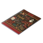 クリスマスイエス霜の降りたルドルフサンタ引用文 ノートブック (左側)