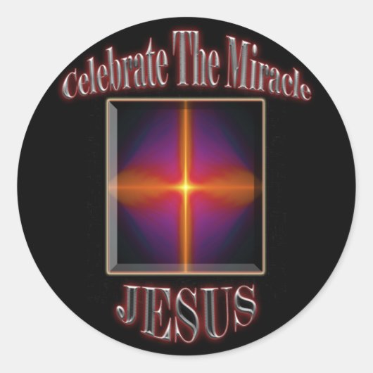 クリスマスイエズスのシール ラウンドシール (正面)