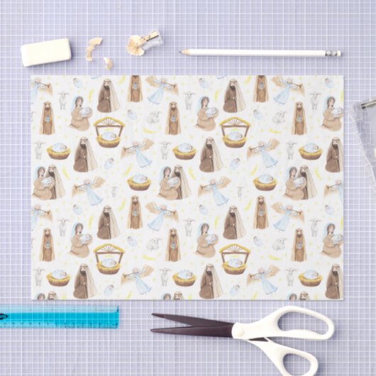 クリスマスイエズワイズメンエンジェルスティッシュペーパー 薄葉紙 (クラフト)