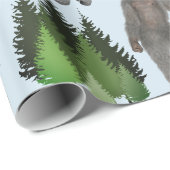 クリスマスイエティか ラッピングペーパー (ロールコーナー)