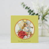 クリスマスイエローの写真グリーティングカード。 シーズンカード (スタンド正面)