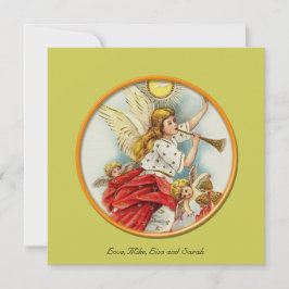 クリスマスイエローの写真グリーティングカード。 シーズンカード