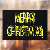 クリスマスイエロースターズナイトBLKホームストアビニル ウィンドウサイン (シート2)