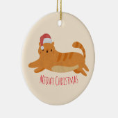 クリスマスイエロータブビーキャット セラミックオーナメント (右)