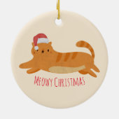 クリスマスイエロータブビーキャット セラミックオーナメント (裏面)