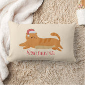 クリスマスイエロータブビーキャット ランバークッション (ブランケット)